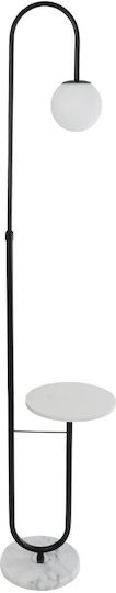 kelvo Lampadar de Podea Î180xL30cm cu Dulie pentru Bec E27 Negru
