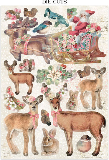 Junk Journal Focus Point Cut-outs Backgrounds Winter Magic