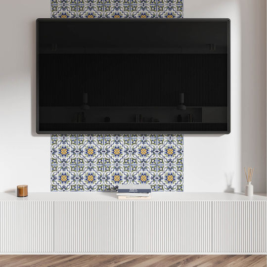 Wandsticker & Wandgemälde Vinyl Floreale Keramisches Design 20x20x20 cm