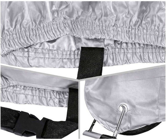 Waterproof Motorcycle Cover 230x130cm Uv Protection Silver Size L