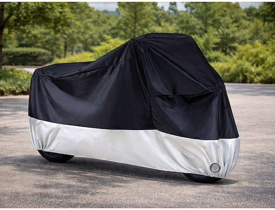 Waterproof Motorcycle Cover UV Protection 200x130cm Silver Size M