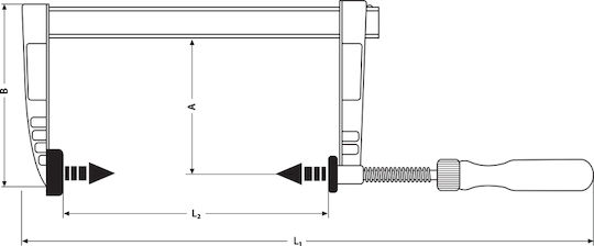 Σφιγκτηρας Ξυλουργου 120x300 Mm 2 Τεμαχια