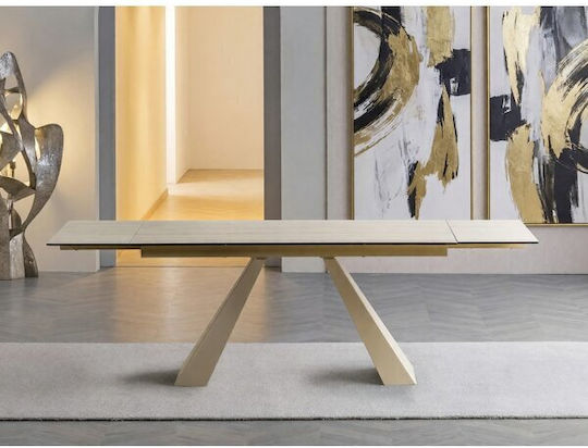 Detroit 994 Επεκτεινόμενο Ανοιχτό Travertine 160x90x77εκ.