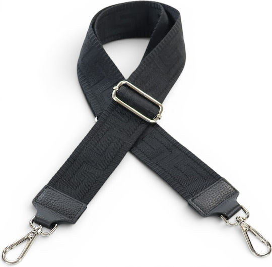 Verstellbarer Taschenriemen Leder Details Schwarz S