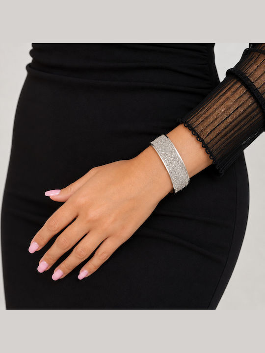 Rebecca Women's Steel Handcuff Bracelet