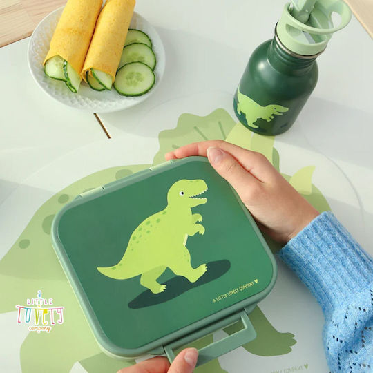 Offer A Little Lovely Company Bento Food Container 900ml & Stainless Steel Bottle 350ml Dinosaur