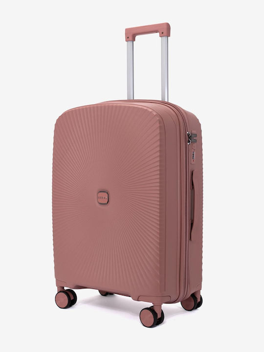 KREAL Mittlerer Hartschalenreisekoffer Rose Gold Höhe 65cm