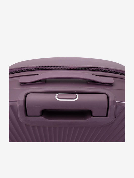 KREAL Среден Куфар за Пътуване Твърд Dark Purple Височина 65см.