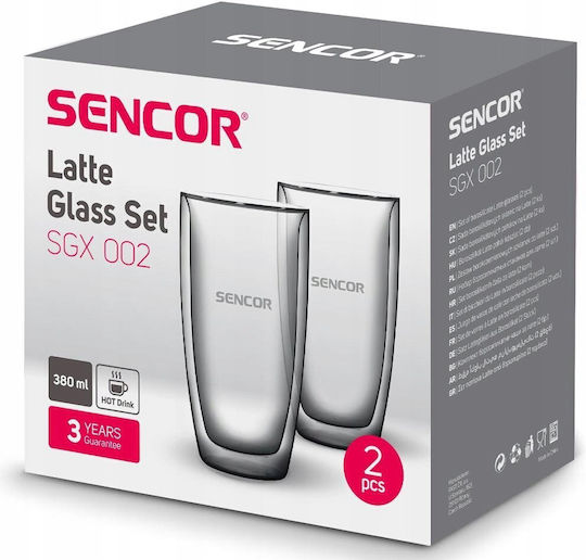 Sencor Sencor Set Gläser Kaffee / Freddo Transparent 2 Stück