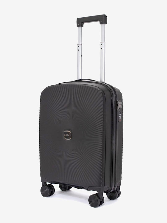 KREAL Reisegepäck Kabinen Hart Schwarz Höhe 55cm