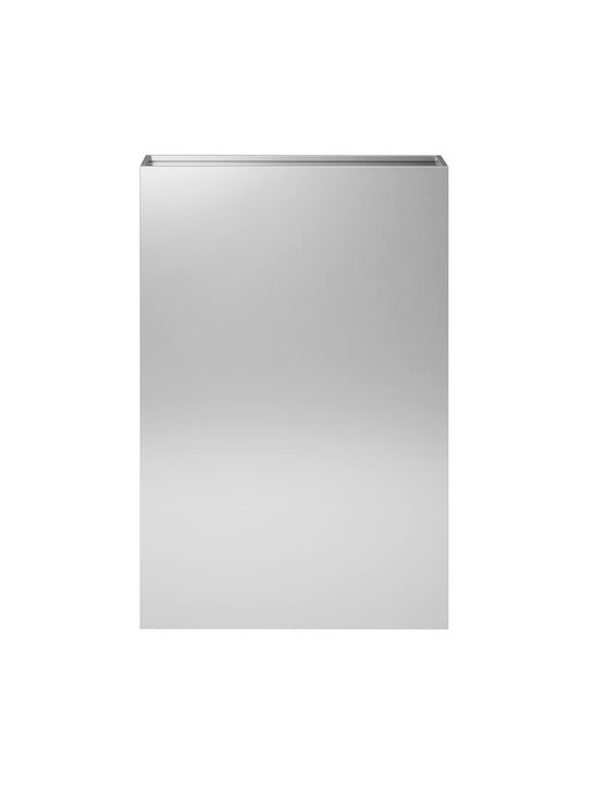vidaXL Metallischer Blumentopf Silber 40x20x75cm