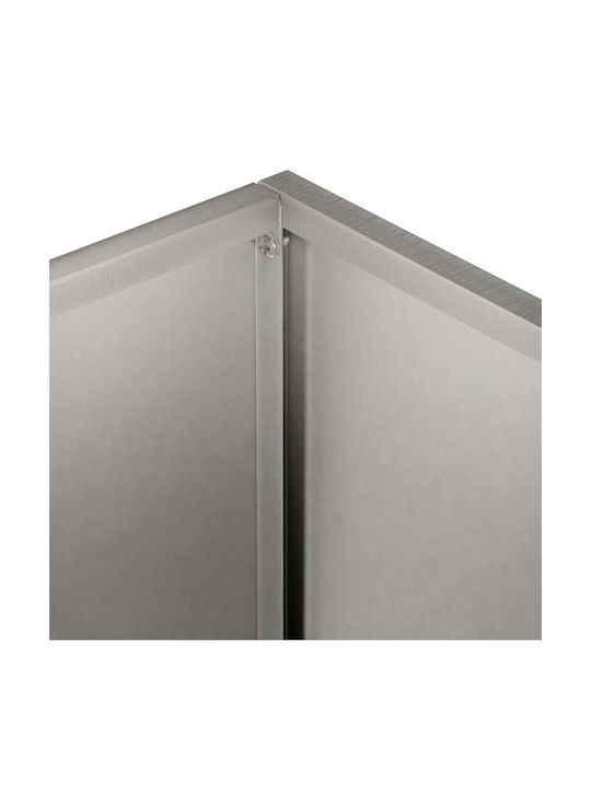 vidaXL Metallic Silver Flower Pot 50x20x40cm