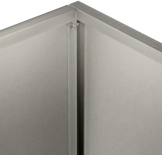 vidaXL Metallic Silver Flower Pot 50x20x40cm