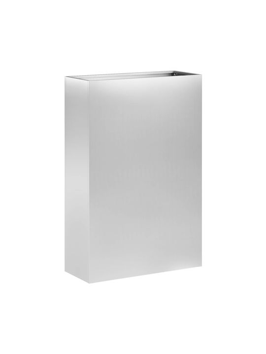 vidaXL Set of 2 Metallic Silver Flower Pots 50x20x75cm