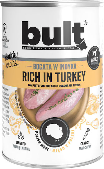 Bult Wet Dog Food in Cans with Turkey 24x400gr