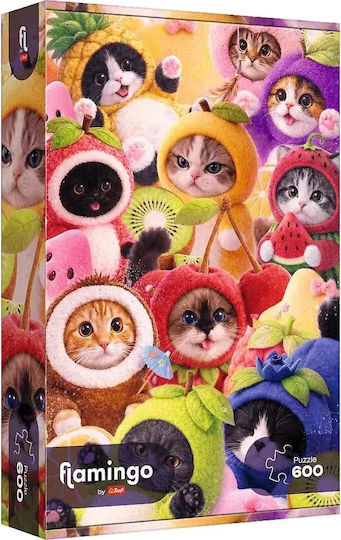 Puzzle Flamingo Cute Fruity 2D 600 piese