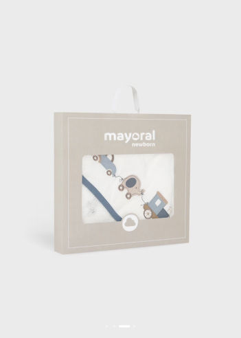 Mayoral Бебешки халат с качулка Син