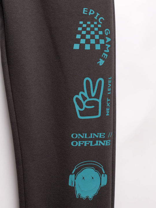 Kids Sweatpants Set Petrol Blue