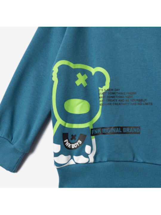 Kids Sweatpants Set Petrol Blue 2 Pieces