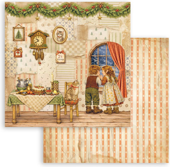 Хартии Скрапбукинг 10 Бройки 20.3×20.3см Stamperia Silent Night