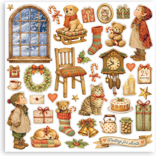 Хартии Скрапбукинг 10 Бройки 30.5×30.5см Stamperia Silent Night