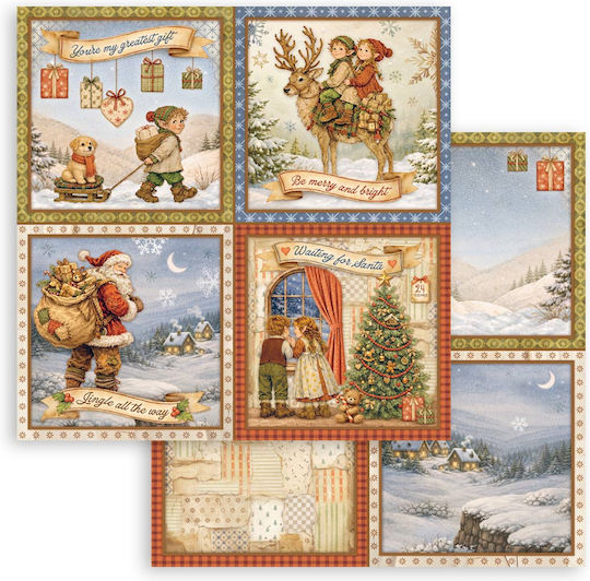 Хартии Скрапбукинг 10 Бройки 30.5×30.5см Stamperia Silent Night