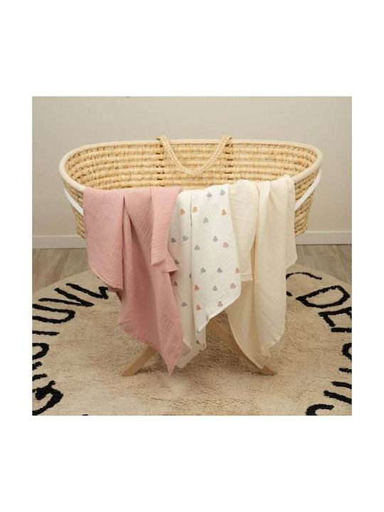 Kidizi Pernă pentru bebeluși tip cuib Color Hearts 50x90cm