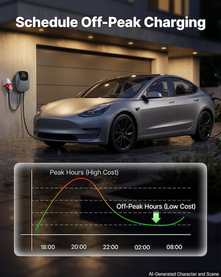 Vevor Επιτοίχιος Τριφασικός Φορτιστής 22kW με Ενσωματωμένο Καλώδιο 7.5m Type 2 (OZSXJLD22KWCEL4DA001V8)