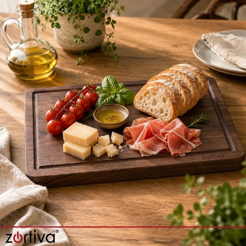 Chopping Board for Bread Wooden Beige 43x33cm
