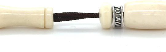 Kompologadiko Worry Beads with 19 Beads from White Camel Bone