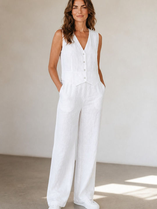 White Women's Vest