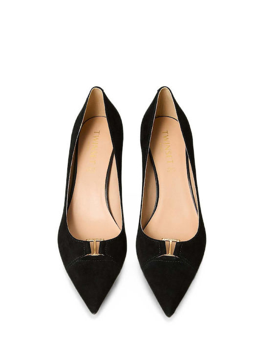 Wildleder Pumps Schwarz