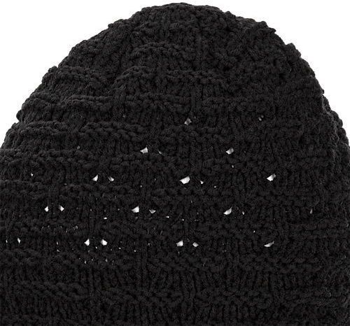Beanie Damen Strickmütze in Schwarz