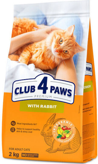 Club 4 Paws Dry Cat Food for Adult Cats with Rabbit / Meat / Chicken / Corn / Rice / Poultry / Salmon 14kg