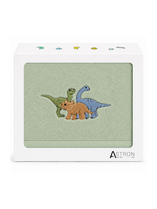 Astron Italy Σετ Βρεφικές Πετσέτες 2τμχ Dinosaurs Βάρους 500gr/m²