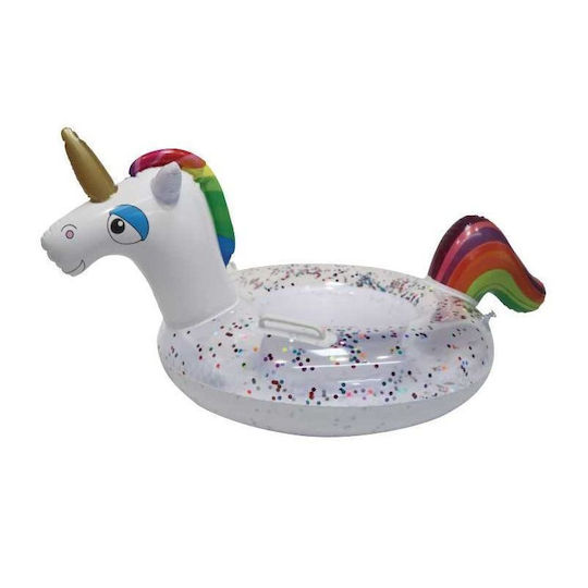 Kinder Schwimmringe Einhorn mit Griffen und Durchmesser 80cm für 3 Jahre alte Weiße