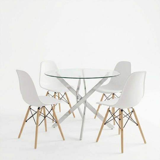 Pakketo Esszimmermöbel-Set Julita Mit 4 Stücken 80x80cm
