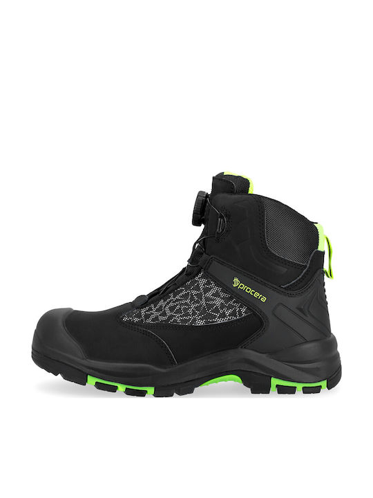 Work Boots S3 Leather Waterproof Quick Lacing System Marker