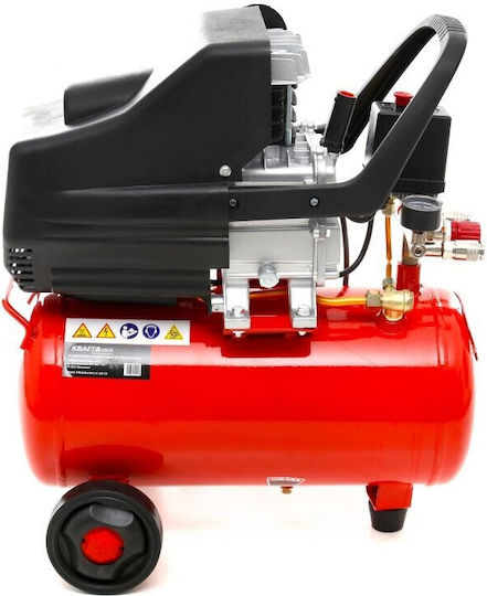 Kraft & Dele Cu o singură fază Compresor de aer 91dB cu Putere 3.8hp și Rezervor de aer 24lt KD400