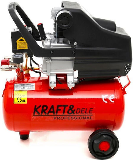 Kraft & Dele Cu o singură fază Compresor de aer 91dB cu Putere 3.8hp și Rezervor de aer 24lt KD400