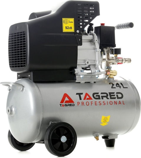 Tagred Einphasig Luftkompressor 95dB mit Leistung 3.4hp und Lufttank 24Es
