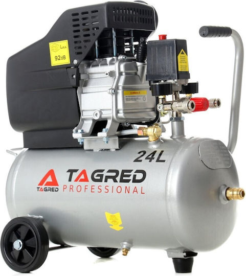 Tagred Einphasig Luftkompressor 95dB mit Leistung 3.4hp und Lufttank 24Es