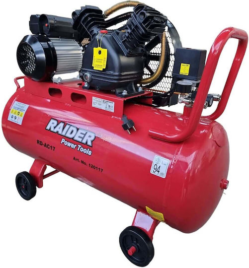 Raider RD-AC17 Cu o singură fază Compresor de aer 94dB cu Rezervor de aer 100lt 120117