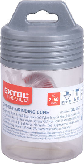 Freza Conică de Șlefuit și Găurit cu Diamant Extol Premium 8801852 2-50mm M14