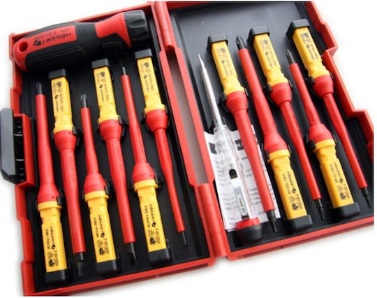 Hogert Insulated Screwdriver Set 1000V 13 Pieces