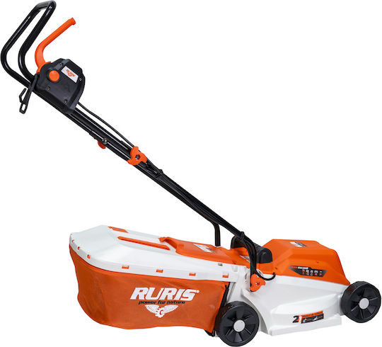 Ruris Rxe1200 Mașină De Tuns Iarba Electrică 1200 W Lățime De Tăiere 32 Cm 3 Înălțimi 25-60 Mm Sac 30 L