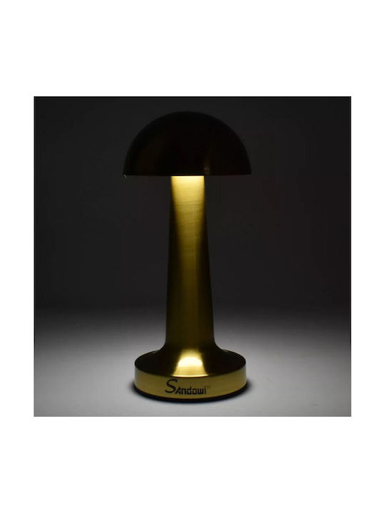 Andowl Decorative Lamp Mushroom Gold