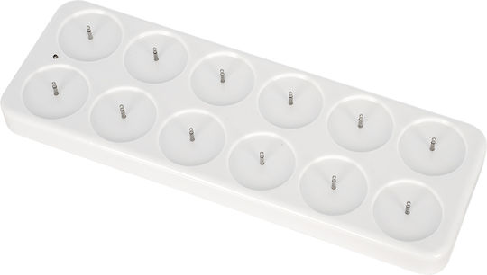 GloboStar Διακοσμητικό Φωτιστικό LED Θερμό Λευκό 2700K Κερί 12τμχ 62x33.5x42εκ.