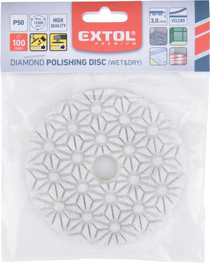 Disc De Șlefuire Cu Diamant Extol Premium 8803090 100mm P50