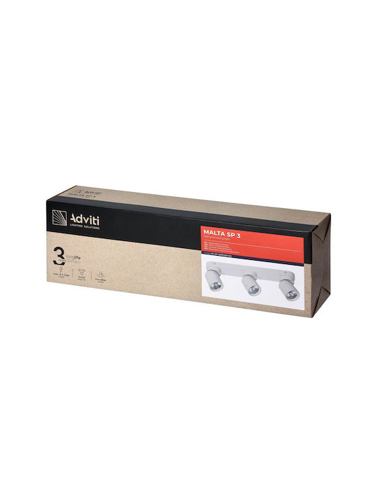 Orno Dreifach Spot mit Fassung GU10 in Schwarz Farbe